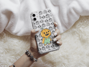 Cute Halloween Phone Case – Pumpkin Character & Jack O'Lantern