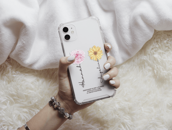 Best Friend Birth Flowers Phone Case – Personalized Floral Gift