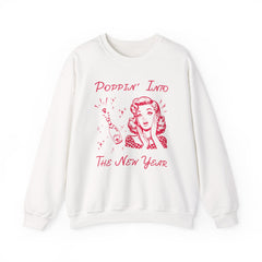 Poppin' Into The New Year Sweatshirt – Retro Champagne Crewneck