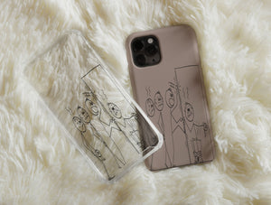 Tummy Hurts Phone Case – Funny Minimalist Line Art