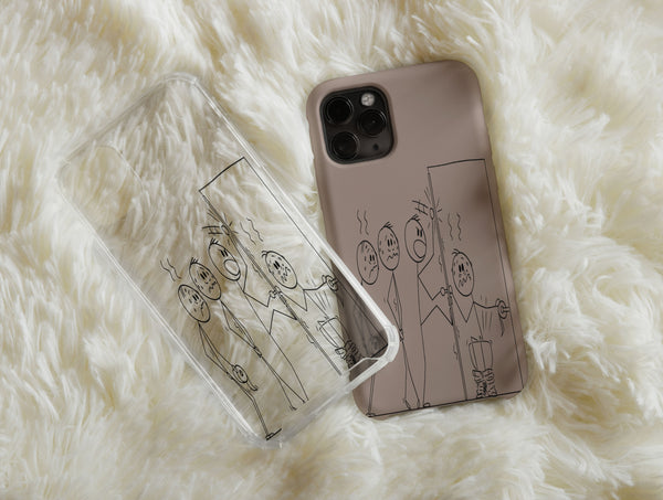 Tummy Hurts Phone Case – Funny Minimalist Line Art