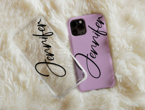 Your Name Here Phone Case – Personalized Minimalist Script Design