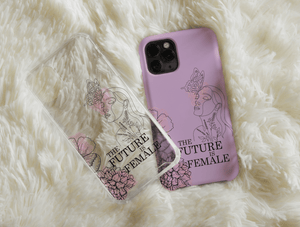 The Future Is Female Phone Case – Feminine Line Art & Botanical Design