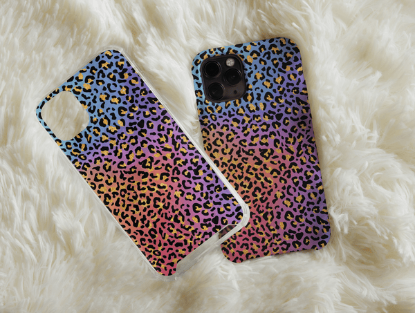 Rainbow Leopard Print Phone Case – Bold Colorful Animal Design