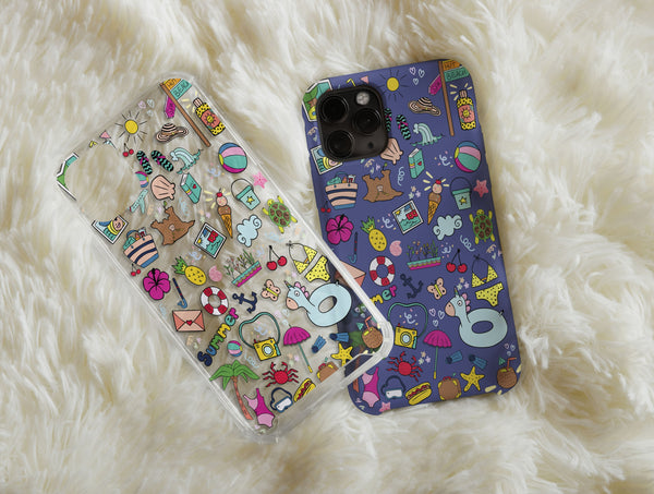 Vacation Ready – Beach Doodle Phone Case
