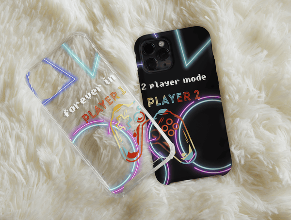 Forever In 2 Player Mode Phone Case – Matching Gamer Couple Case