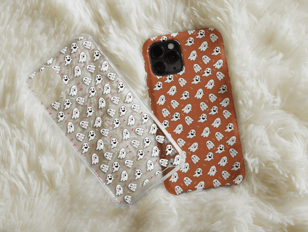 Mini Ghost Phone Case – Cute Spooky Halloween Ghost Pattern