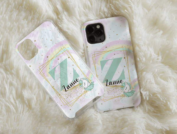 Personalized Unicorn Kids Phone Case – Custom Name & Monogram