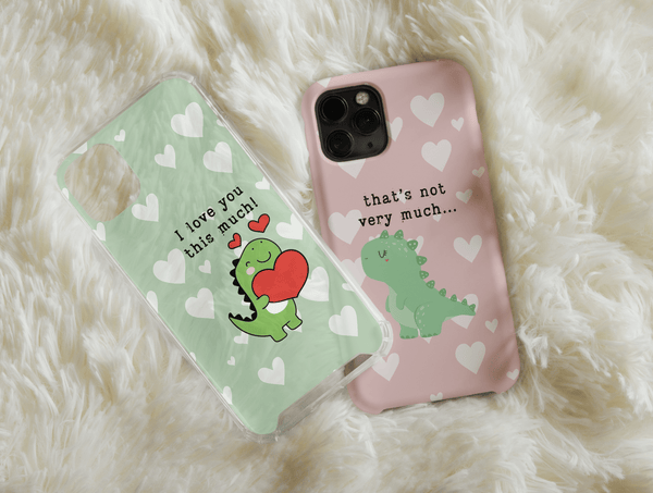 Funny Dinosaur Phone Case – Cute Matching Couple Dino Design