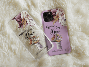 Happiness Is Being A Nana Phone Case – Floral Grandma Gift Phone Cover