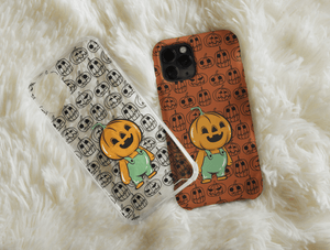 Cute Halloween Phone Case – Pumpkin Character & Jack O'Lantern