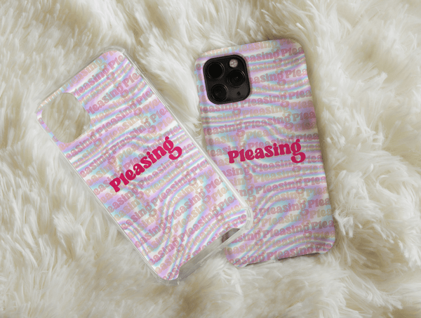 Cyber Aesthetic Phone Case – Y2K Holographic Design