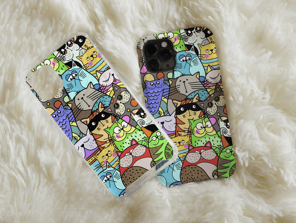 Cat Doodle Phone Case – Colorful Cat Lover