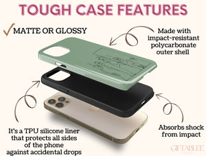 Tummy Hurts Phone Case – Funny Minimalist Line Art