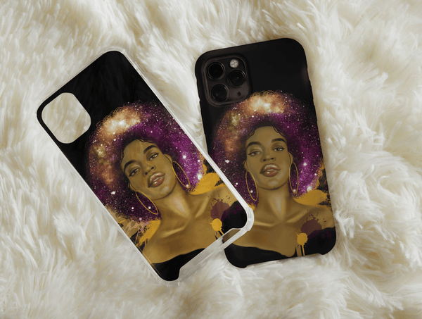 Cosmic Beauty – Afro Girl Phone Case