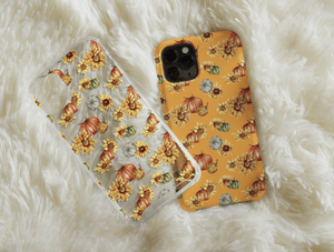 Autumn Pumpkin Phone Case – Sunflower & Harvest Fall Pattern
