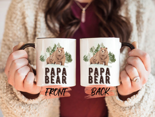 Papa Bear Baby Bear Mug, Custom Father's Day Gift Mug For Daddy Father’s Day, Funny Dad Mug, Bear Mug, Best Dad Ever Mug, Dad Coffee Mug