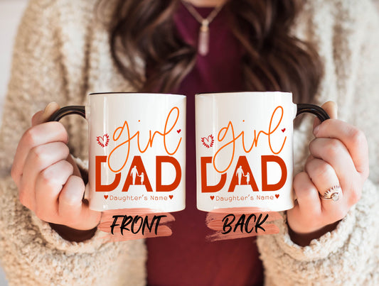 Girl Dad Mug, Fathers Day Papa Bear Gift Mug For Men Fathers Day, Father Daughter Mug, Daddy Mug, Fathers Day Cup, Happy Fathers Day For Him