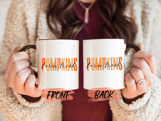 Farm Fresh Pumpkins Mug For Men And Women Fall Season, Pumpkin Coffee Mug, Autumn Mug, Fall Pumpkin Mug, Farm Fresh Autumn Mug For Him & Her