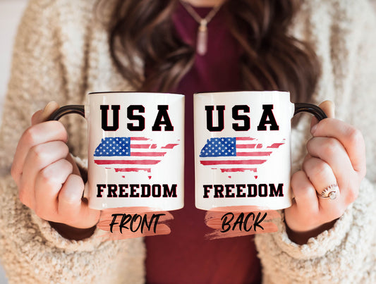 USA Flag Gifts Mug, Patriot's Day Mug For Him & Her Independence Day Gift, American Flag Mug, USA Pride Mug, Patriot Gift Mug For Men/Women