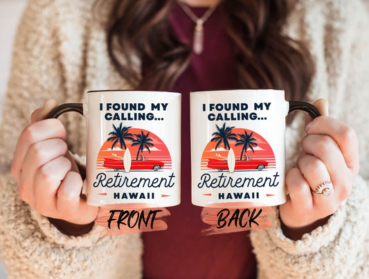 I Found My Calling Retirement Mug, Coworker Gift Mug For Colleagues Retirement Gift, Coworker Retired Mug, Retirement Beach Mug For Him/Her