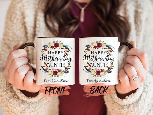 Aunt Mom Mug, Aunt Mom Mug For Auntie Mother’s Day, Aunt Mom Coffee Cup, Promoted To Aunt Mug, Custom Aunt Mug, New Aunt Mug, Auntie Mom Mug