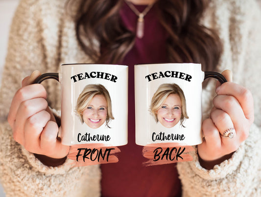 Teacher Face Mug, Custom Teacher Photo Mug For Men & Women World Teacher’s Day, Teacher Portrait Mug, Mug For Teachers, Best Teacher Ever