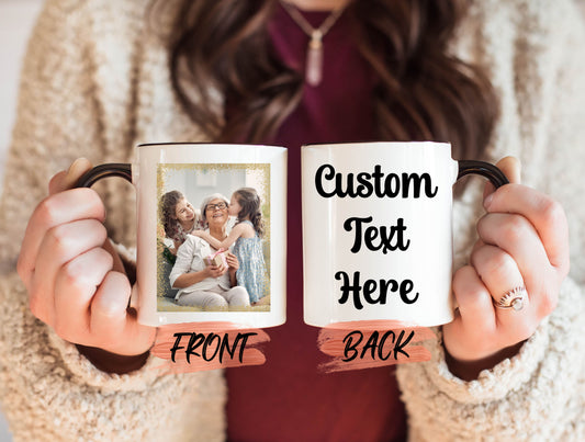 Personalized Grandma Mug, Grandma Gift Mug For Granny Mother’s Day, Grandma Photo Mug, Worlds Best Grandma, Customized Grandma Mug For Her