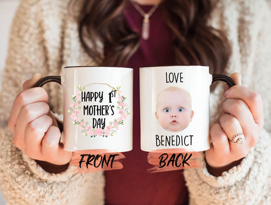 New Mom Gift Mug, Mothers Day Mug For Mama Birthday Gift, First Time Mom Mug, Thanks Mom Mug, Mothers Day From Kid, Mom Photo Mug For Her