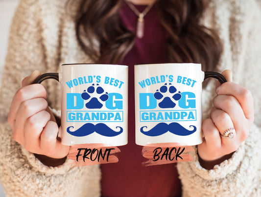 Best Dog Grandpa Mug, Grandfather And Pet Mug For Grandpa Fathers Day, Fathers Day Paw Mug, Dog Grandpa Mug, Pet Lover Gift For Him