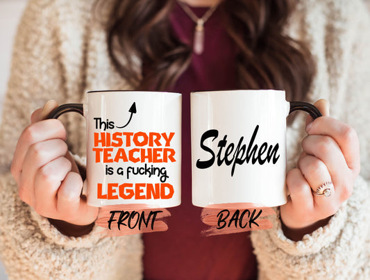 This Is Legend Mug, Personalized Teach History Mug For Teachers Back To School, History Teacher Mug, Historian Gift Mug, History Professor