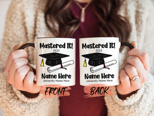 Mastered It Mug, Graduation Masters Degree High School Grad Mug For Him & Her Graduation Gift, Masters Graduation, Masters Degree Gift