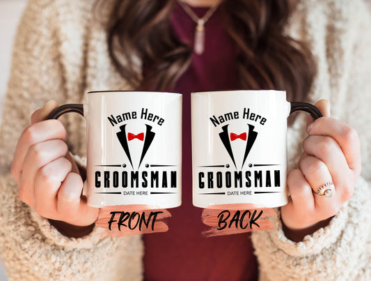 Custom Groomsman, Funny Groomsmen Grooms Wolf Pack Gift Mug For Men Wedding’s Day, Groomsmen Cup, Groomsmen Coffee Mug, Groomsmen Gift Mug