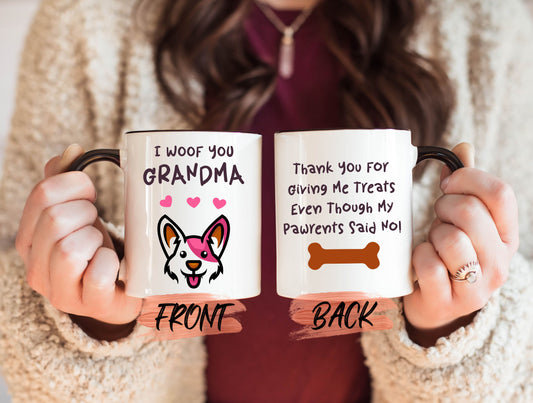 I Woof You Mug, Grandma And Pet Coffee Mug For Granny Mother’s Day, Fur Baby Grandma, Dog Owner Mug, Pet Grandma Mug, Grandma Coffee Mug