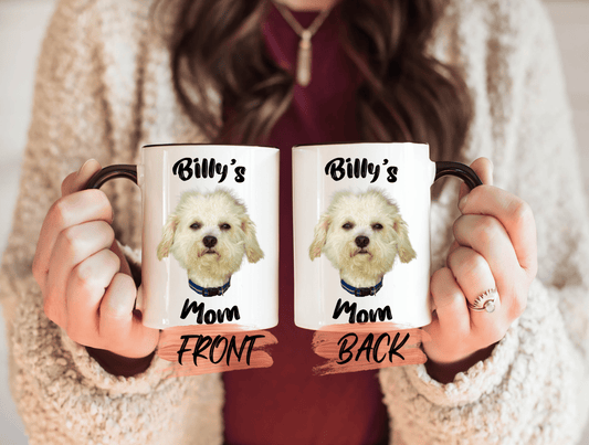 Custom Dog Portrait Photo Mug, Personalized Dog Photo Gift Mug For Dog Mom Birthday Gift, Custom Dog Mug, Dog Portrait Mug For Dog Owner