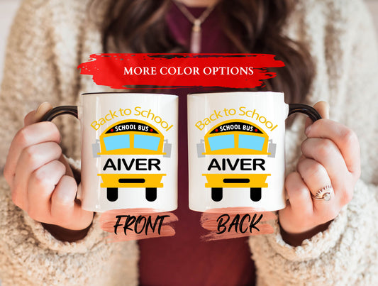 Back To School Mug For Students And Teachers First Day Of School, Personalized School Bus Mug, Back To School Cup, Student School Mug