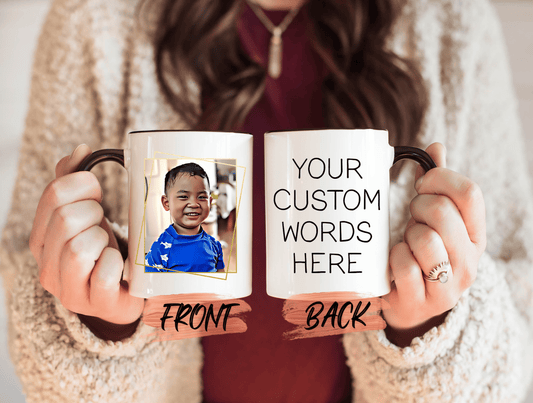 Customizable Mug Personalized Coffee Cup, Cartoonized Photo Personalized Mug For Men & Women Birthday Gift, Custom Photo Mug Father's Day