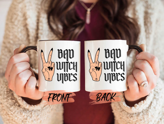 Bad Witch Vibes Mug, Halloween Witch Mug For Women Halloween Party, Witch Coffee Mug, Halloween Coffee Mug, Halloween Cup, Witch Mug For Her