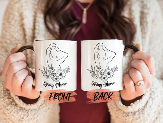 Strong Mama Mug, Feminist Gift Mama Mug For Mothers Day, Strong Women Mug, Strong Mom Gift, Feminist Mom, Minimalist Mom Mug For Feminist