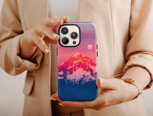 Mountain Sunset Phone Case, Mountain Phone Case For Men And Women Christmas Gift, Nature Phone Case, Mountains Phone Case For Campers