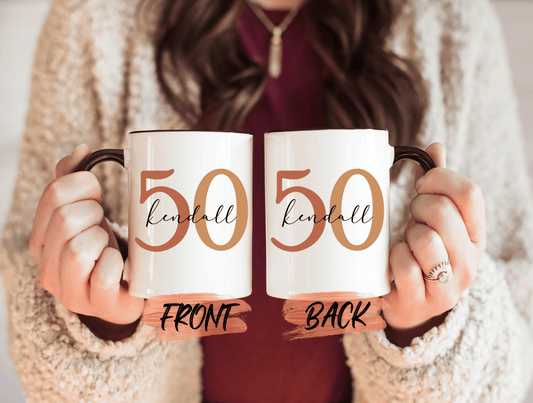 Personalized 50th Birthday Mug, 50th Birthday Mug For Men And Women 50th Birthday Gift, 50th Coffee Mug, Personalized 50 Years Mug For He