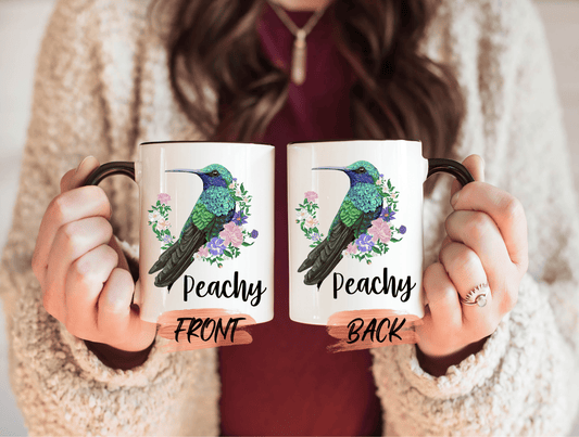 Hummingbird Gifts, Hummingbird Floral Mug For Hummingbird Lover Birthday, Bird Lover Gift, Bird Mug, Humming Bird Mug Gift For Bird Nerd