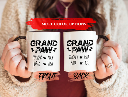 Custom Dog Grandpa Mug, Dog Grandpa Mug For Dog Grandad Father’s Day Gift, Personalized Dog Mug, Grand Paw Mug, Dog Mug, Dog Grandparents