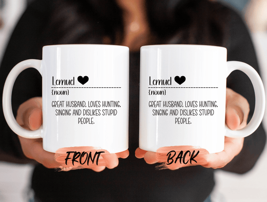 Personalized Mug, Personalized Definition Mug For Husband Anniversary Gift, Monogram Mug, Initial Mug, Custom Name Mug, Name Mug For Hubby