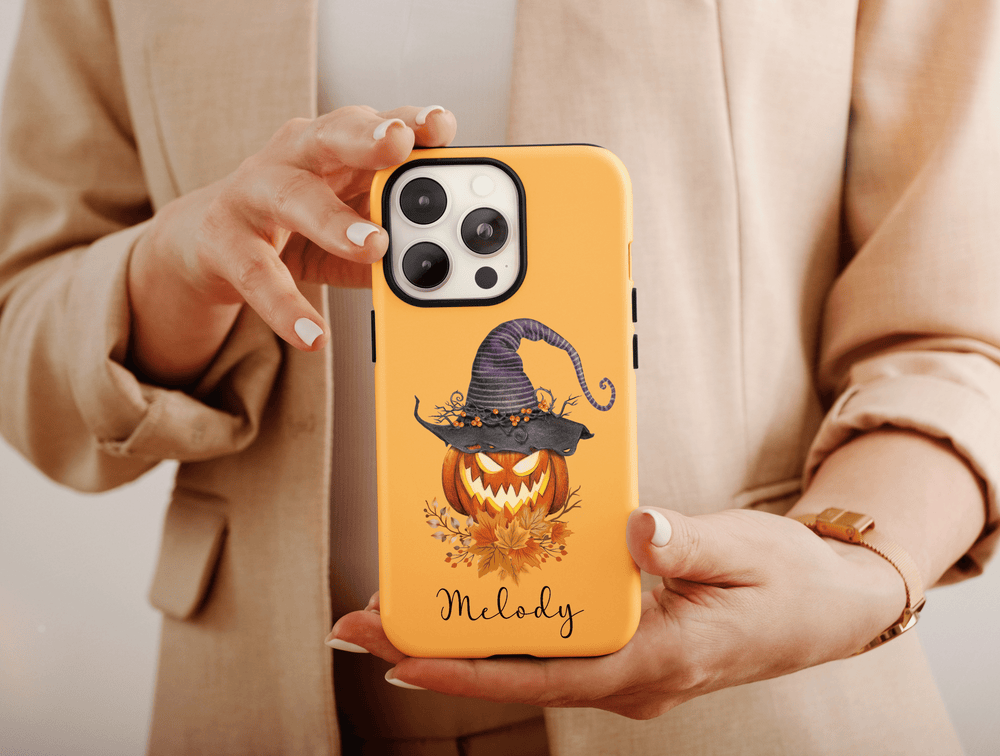 Pumpkin Witch Phone Case – Personalized Halloween Name Case