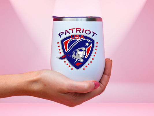 USA Patriotic Wine Tumbler, For Patriots Day Gifts Tumbler For Him/Her Patriots Day, American Patriot, Freedom Tumbler, Independence Tumbler