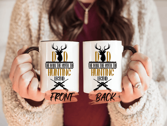 Dad Hunting Cup, Dad The Man The Myth The Hunting Legend For Future Daddy Christmas Gift, Best Buckin Dad Mug, Buckin Coffee Mug For Men