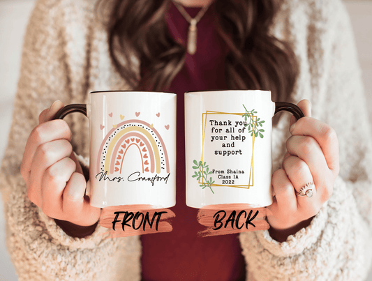 Thank You Mug, Thank You Teacher Mug For Teachers’ Christmas Gift, Teacher Coffee Cup, Present For Teacher, Custom Teacher Mug For Teachers