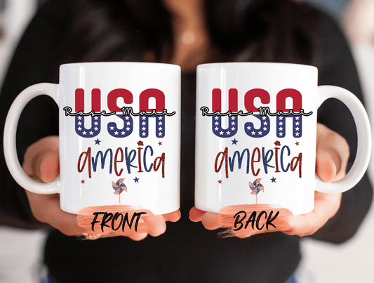 America Mug, Customized 4th of July Mug For Friend 4th Of July Gift, American Mug, Patriotic Mug, 4th Of July Mug For Men And Women