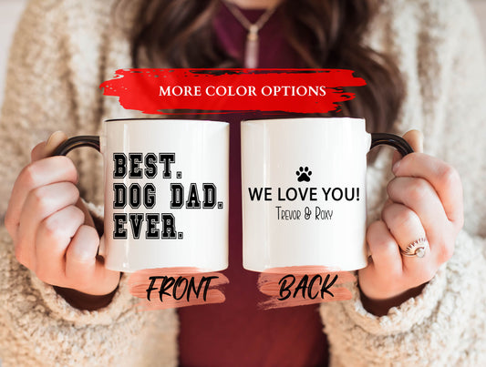 Best Dog Dad Mug, Dog Dad Mug For Doggo Dad Father’s Day Gift, Personalized Dog Dad Coffee Mug, Dog Dad Coffee Cup, Dog Dad Gift For Him